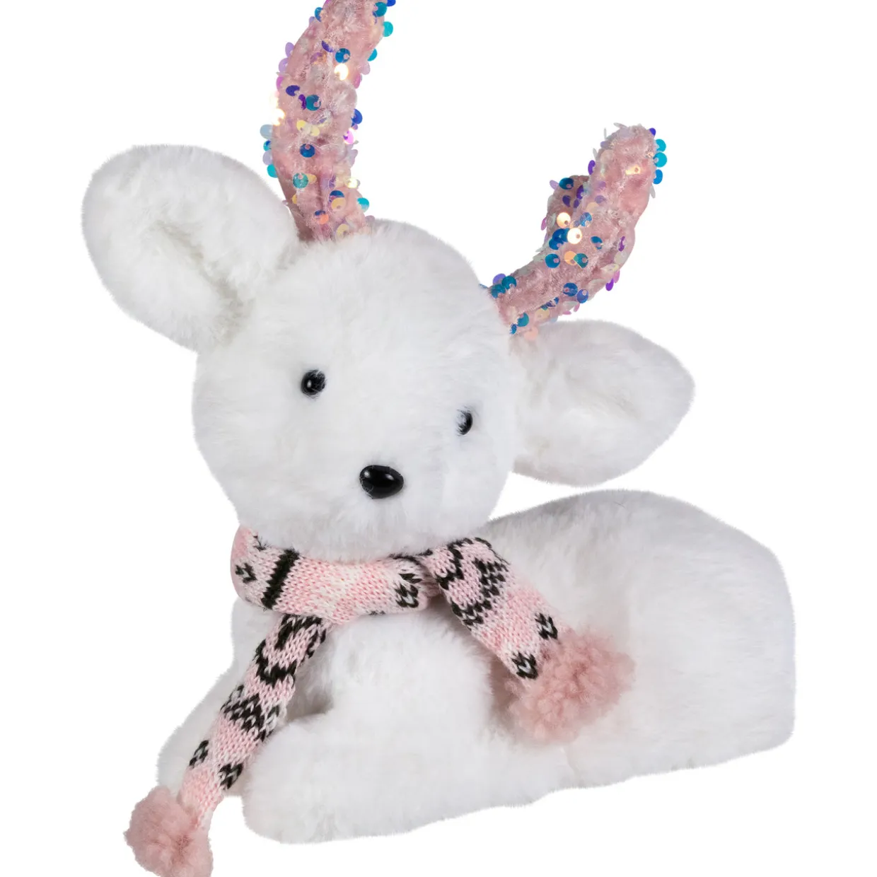 Sequined Baby Reindeer Calf Christmas Figurine - 10.5"