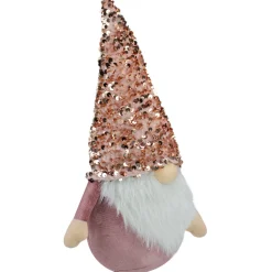 Sequined Hat Christmas Gnome Figure - 12