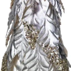 Sequined Layered Leaves Christmas Cone Tree - 20