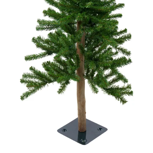 Set of 3 Alpine Artificial Christmas Trees 4', 5' and 6' - Unlit