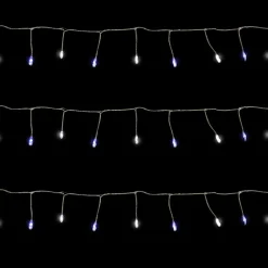 Set of 40 Blue and White LED Fairy Christmas Lights with Remote Control 6’