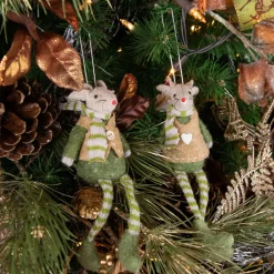 Set of 2 Boy and Girl Mice Christmas Ornaments 7.5