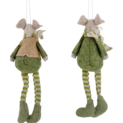 Set of 2 Boy and Girl Mice Christmas Ornaments 7.5