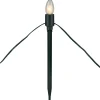 Set of 15 Clear Lighted C9 Shape Christmas Pathway Markers, Green Wire