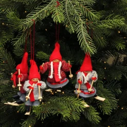 Set of 4 Colorful Holiday Skiing Kids Christmas Ornament Decorations 6