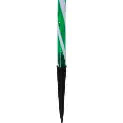 Set of 3 Green and White Twinkle Candy Cane Pathway Markers 26