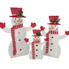 Set of 3 LED Lighted Family of Snowmen Outdoor Christmas Decoration
