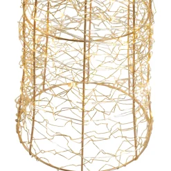 Set of 3 LED Twinkle Lighted Copper Mesh Cone Trees Outdoor Christmas Decoration 39.5