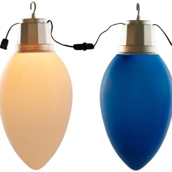 Set of 4 Lighted Blow Mold C7 Bulbs Christmas Decorations, 20
