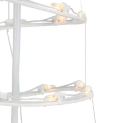 Set of 2 Lighted Clear Outdoor Spiral Christmas Cone Trees 4', 6'