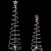 Set of 2 Lighted Multi-Color Outdoor Spiral Christmas Cone Trees 4', 6'