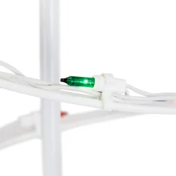 Set of 2 Lighted Multi-Color Outdoor Spiral Christmas Cone Trees 4', 6'