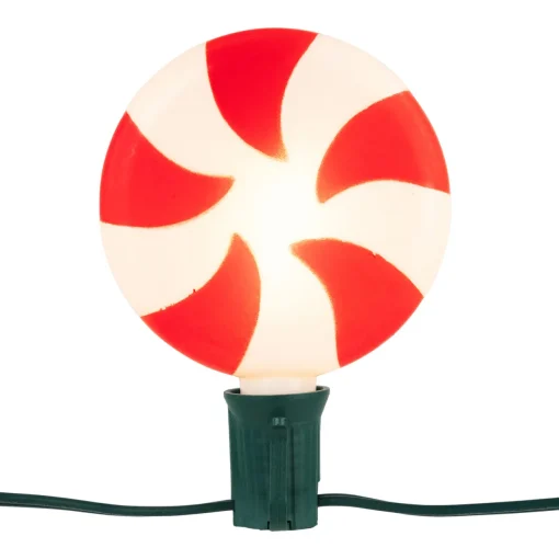 Set of 4 Lighted Peppermint Twist Candy LED Christmas Pathway Markers 14.5"