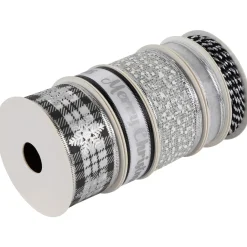 Set of 5 Merry Christmas Matching Themed Craft Ribbons 1.5