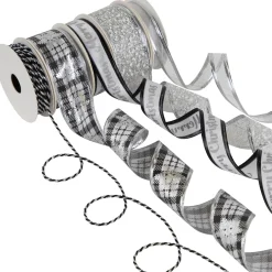 Set of 5 Merry Christmas Matching Themed Craft Ribbons 1.5