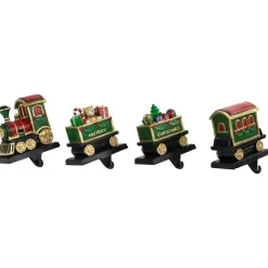 Set of 4 Merry Christmas Train Stocking Holders 5"
