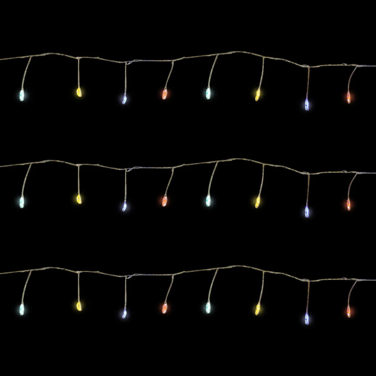 Set of 40 Multi-Color LED Fairy Christmas Lights with Remote Control 6’