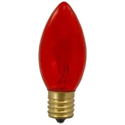 Set of 4 Orange C9 Transparent Christmas Replacement Bulbs - 3"