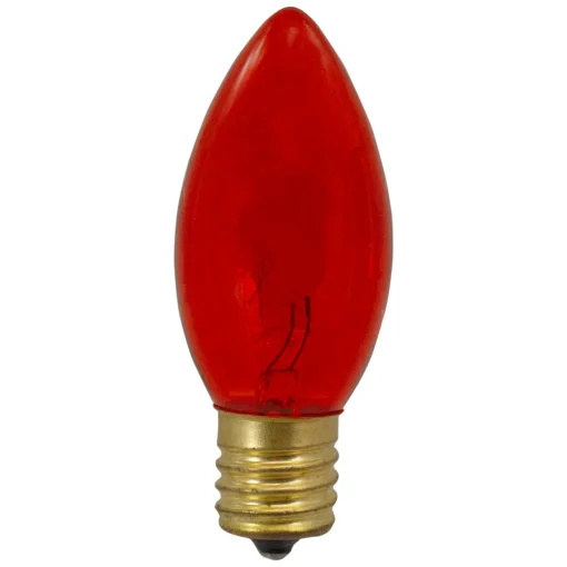 Set of 4 Orange C9 Transparent Christmas Replacement Bulbs - 3"
