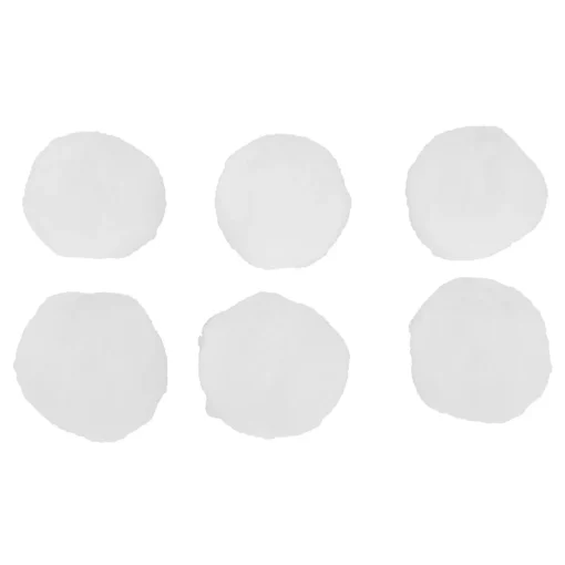 Set of 6 Plush Faux Christmas Snow Balls