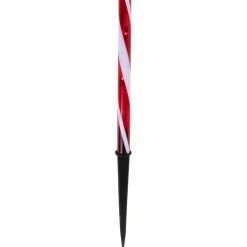 Set of 3 Red and White Twinkle Candy Cane Pathway Markers 26