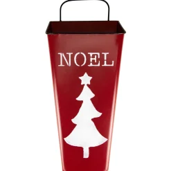 Set of 2 Red Noel and Green Joy Christmas Container Wall Hangings 19.75"