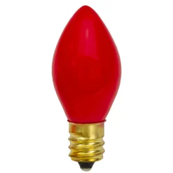 Set of 4 Red Opaque C7 Christmas Replacement Bulbs - 2