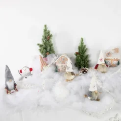 Set of 3 Skiing Gnomes Christmas Ornaments 4.5