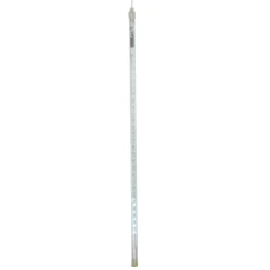Set of 10 White LED Snowfall Icicle Christmas Tube Lights - 20.5 ft Clear Wire