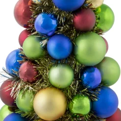 Shatterproof Ball Christmas Tree with Tinsel - 15.75