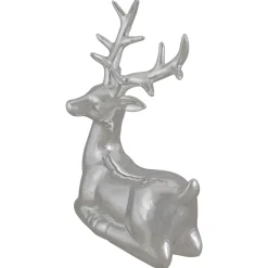 Shiny Ceramic Sitting Reindeer Christmas Decoration - 10