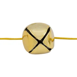 Shiny Metal Christmas Jingle Bells Garland - 7.5' - Gold