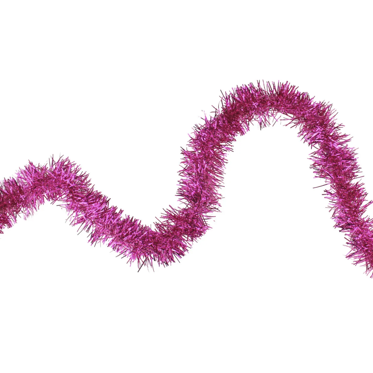 Shiny Traditional Tinsel Commercial Christmas Garland - 50' - Pink - Unlit