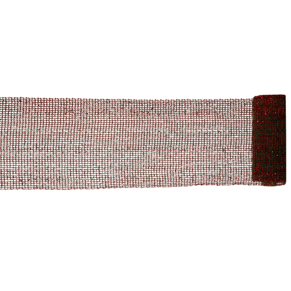 Silver and Red Sparkling Christmas Craft Ribbon 6" x 4 Yards