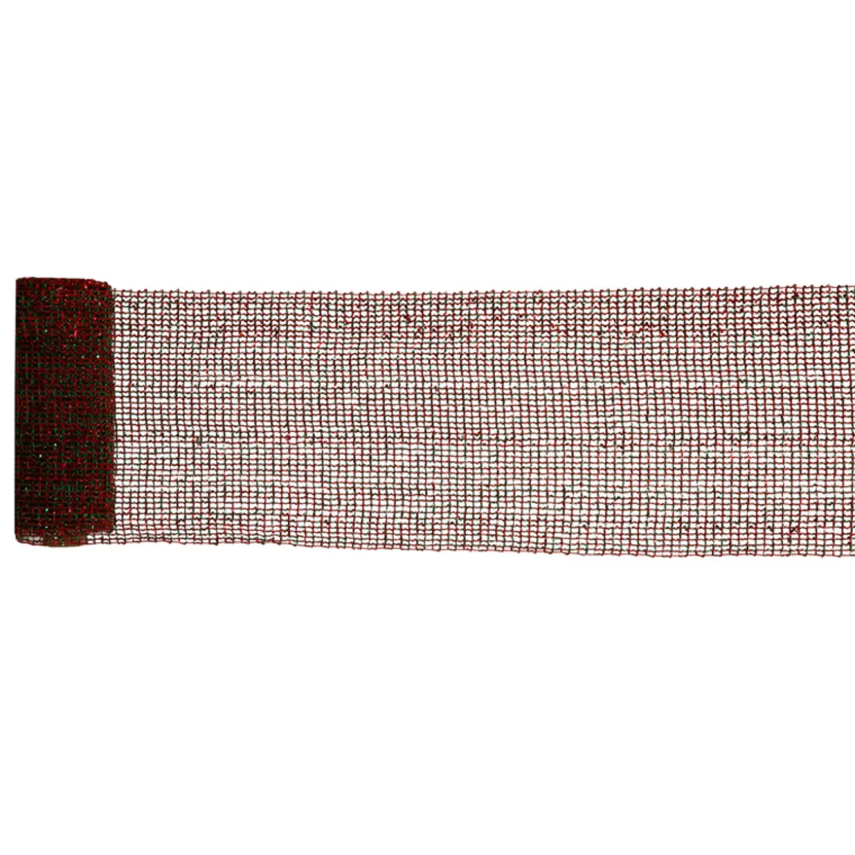 Silver and Red Sparkling Christmas Craft Ribbon 6" x 4 Yards