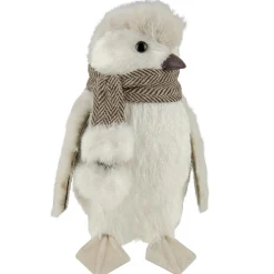 Sisal Penguin with Scarf Christmas Figure - 8"