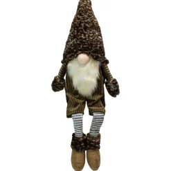 Sitting Christmas Gnome with Striped Dangling Legs - 34"