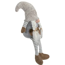 Sitting Girl with Braids Christmas Gnome Figure - 7.5