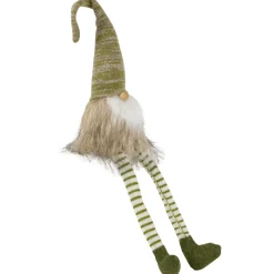 Sitting Gnome with Knitted Hat and Dangling Legs Christmas Figure - 29