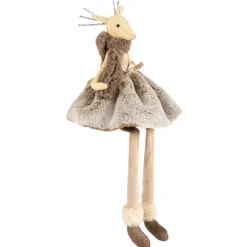 Sitting Reindeer Girl with Dangling Legs Christmas Figure - 18