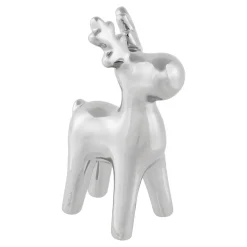 Sleek Ceramic Standing Moose Christmas Figurine - 7