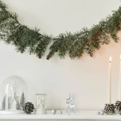 Sleek Ceramic Standing Moose Christmas Figurine - 7