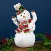 Smiling and Waving Snowman Christmas Figurine - 11.25"