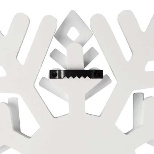 Snowflake Wooden Christmas Wall Decoration - 11.75" - White and Blue