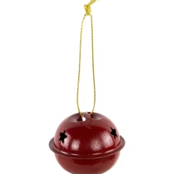 Snowflakes and Stars Christmas Jingle Bell Ornaments - 1.5