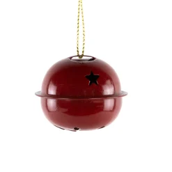 Snowflakes and Stars Christmas Jingle Bell Ornaments - 1.5
