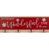 Snowflakes "It's The Most Wonderful Time of The Year" Christmas Wall Hooks - 19.5"