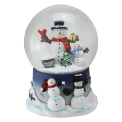 Snowman Family Musical Christmas Snow Globe - 7"