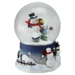 Snowman Family Musical Christmas Snow Globe - 7"