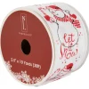 Snowman "Let It Snow" Wired Craft Christmas Ribbon 2.5" x 10 Yards